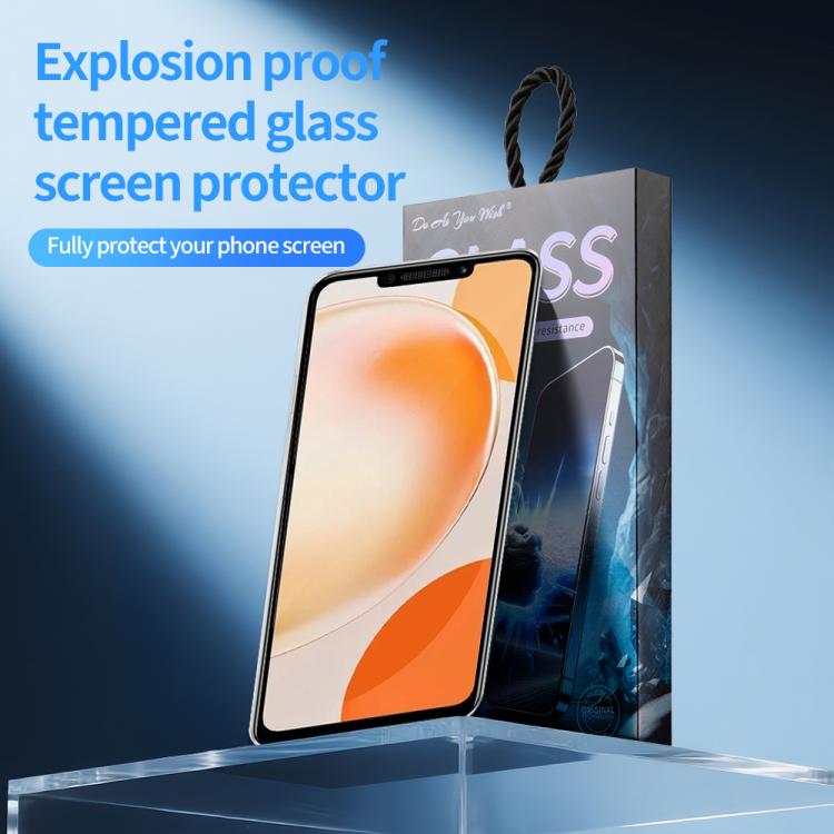 For Huawei nova Y91 5pcs / Pack Do As You Wish Silk Screen Printed HD Tempered Glass Film - Black