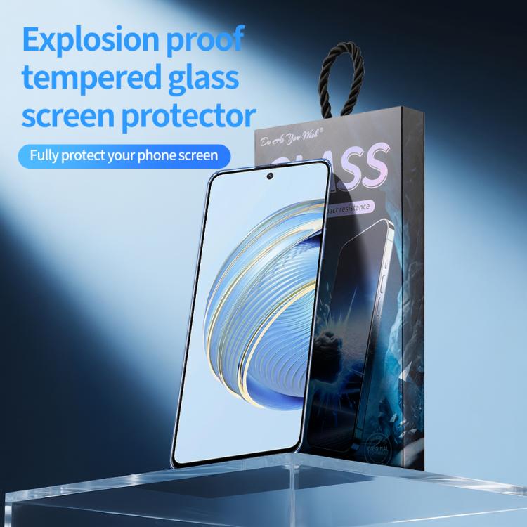 For Huawei nova 10 Youth 5pcs / Pack Do As You Wish Silk Screen Printed HD Tempered Glass Film - Black