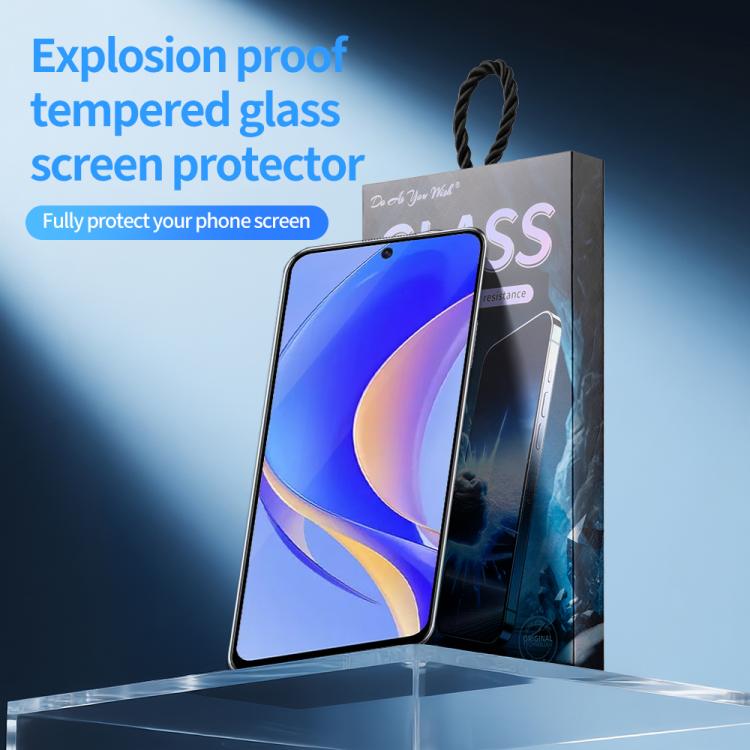 For Huawei nova Y90 5pcs / Pack Do As You Wish Silk Screen Printed HD Tempered Glass Film - Black