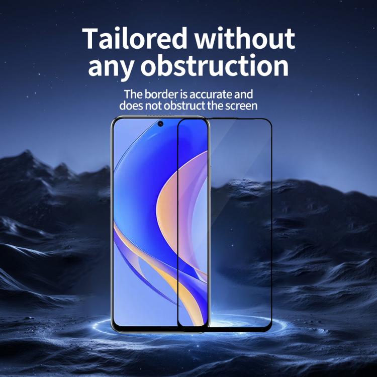 For Huawei nova Y90 5pcs / Pack Do As You Wish Silk Screen Printed HD Tempered Glass Film - Black