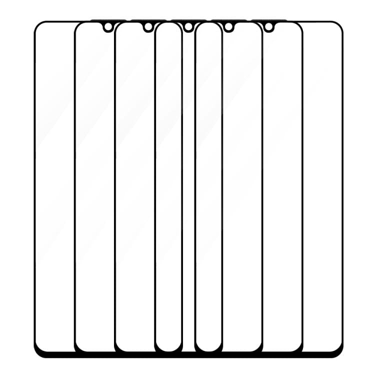 For Huawei nova Y70 5pcs / Pack Do As You Wish Silk Screen Printed HD Tempered Glass Film - Black