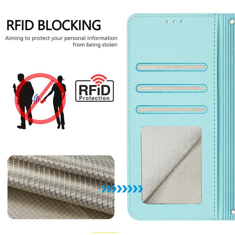 For Fairphone 5 Cat Rat Embossed Pattern RFID Leather Phone Case with Lanyard