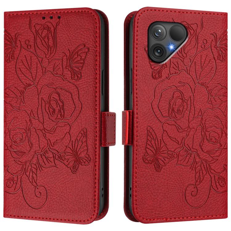 For Fairphone 5 Embossed Rose RFID Anti-theft Leather Phone Case