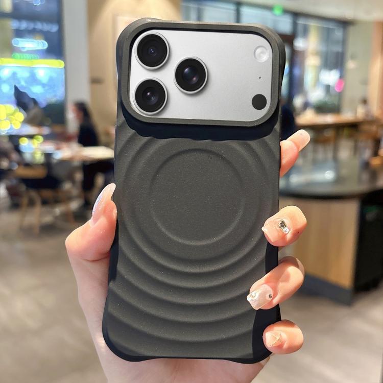 For iPhone 17 Pro MagSafe Magnetic Ring Texture TPU Phone Case