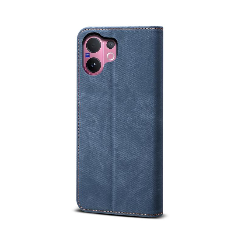 For vivo V60 5G Denim Texture Casual Style Horizontal Flip Leather Case