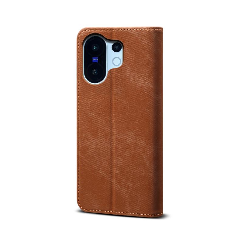For vivo X200 FE Denim Texture Casual Style Horizontal Flip Leather Case