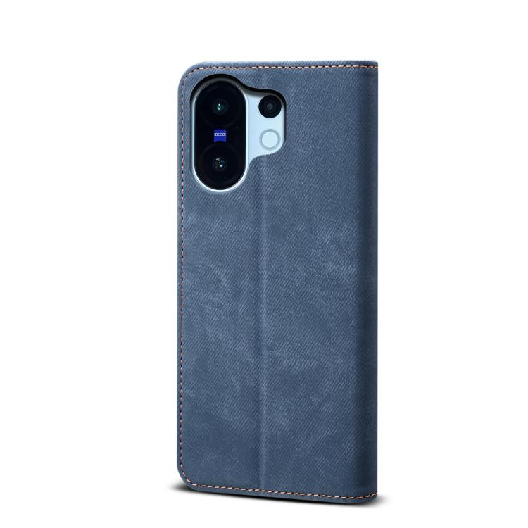 For vivo X200 FE Denim Texture Casual Style Horizontal Flip Leather Case