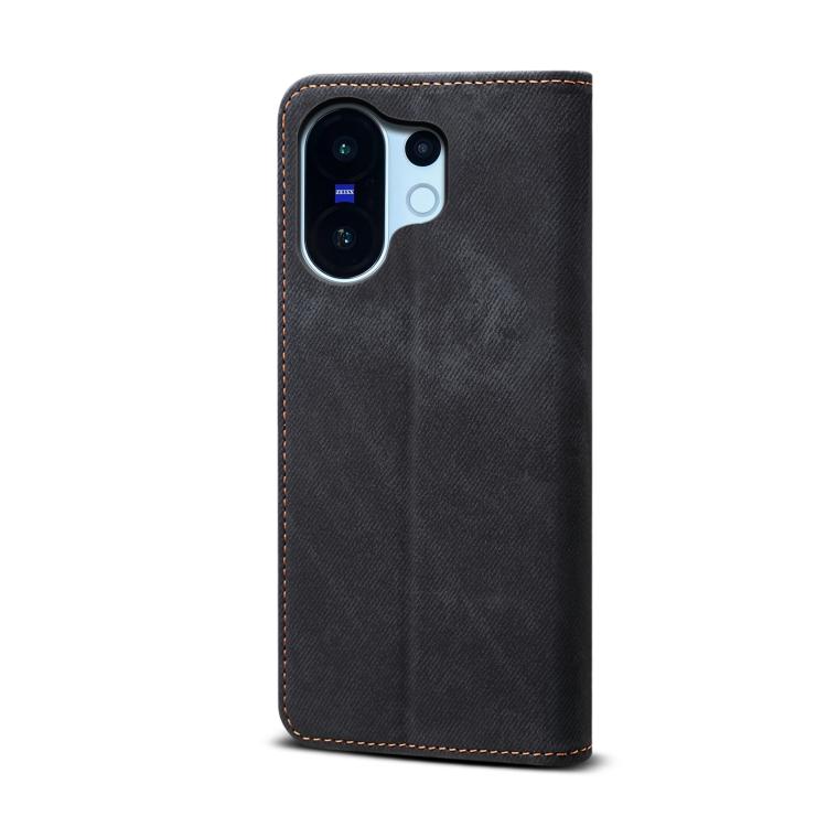 For vivo X200 FE Denim Texture Casual Style Horizontal Flip Leather Case
