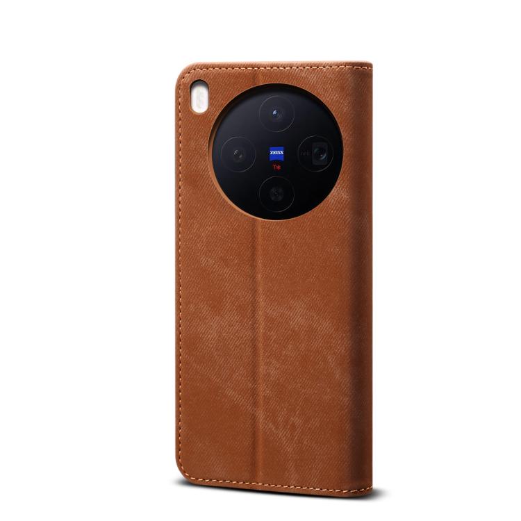 For vivo X300 Denim Texture Casual Style Horizontal Flip Leather Case