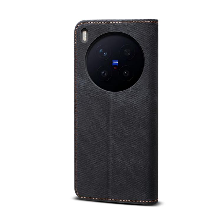 For vivo X300 Pro Denim Texture Casual Style Horizontal Flip Leather Case