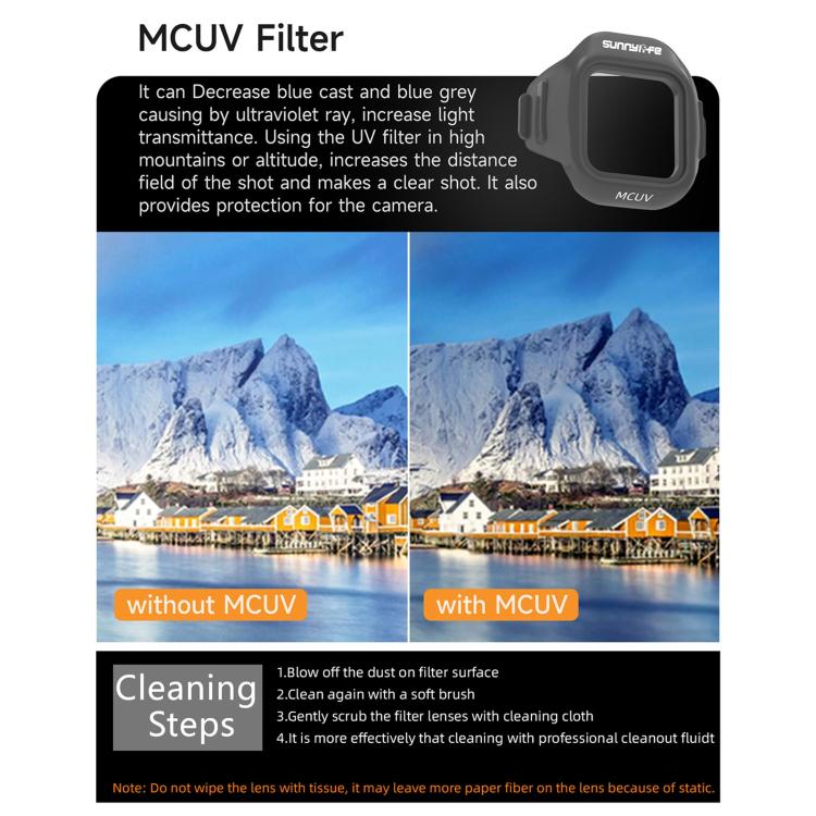 For DJI Mini 5 Pro Sunnylife Camera Lens Filter, Filter:MCUV