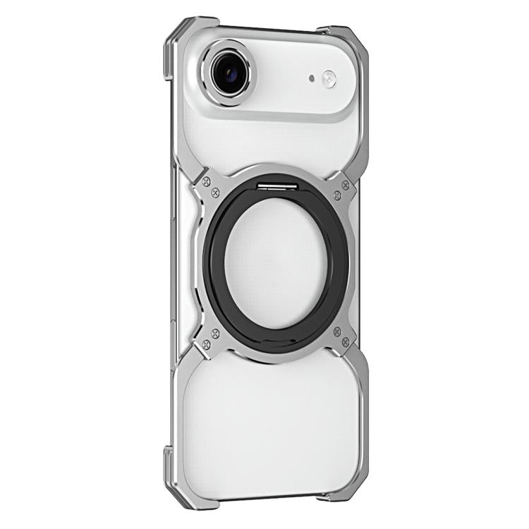 For iPhone Air Mechanical Arm Borderless MagSafe Holder Metal Phone Case