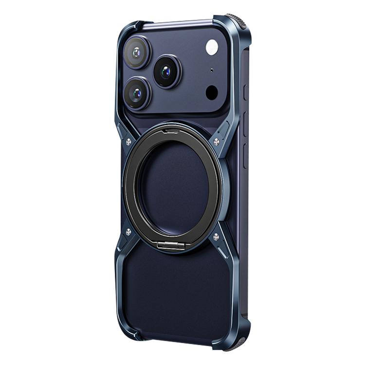 For iPhone 17 Pro Max Aluminum Alloy Frameless 360-Degree Rotating Phone Case