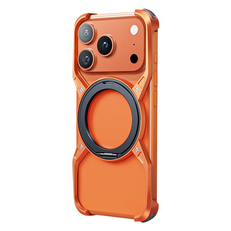 For iPhone 17 Pro Max Aluminum Alloy Frameless 360-Degree Rotating Phone Case