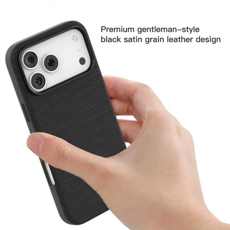 For iPhone 17 Pro Max Mutural Rhyme Series Satin Texture Leather MagSafe Phone Case