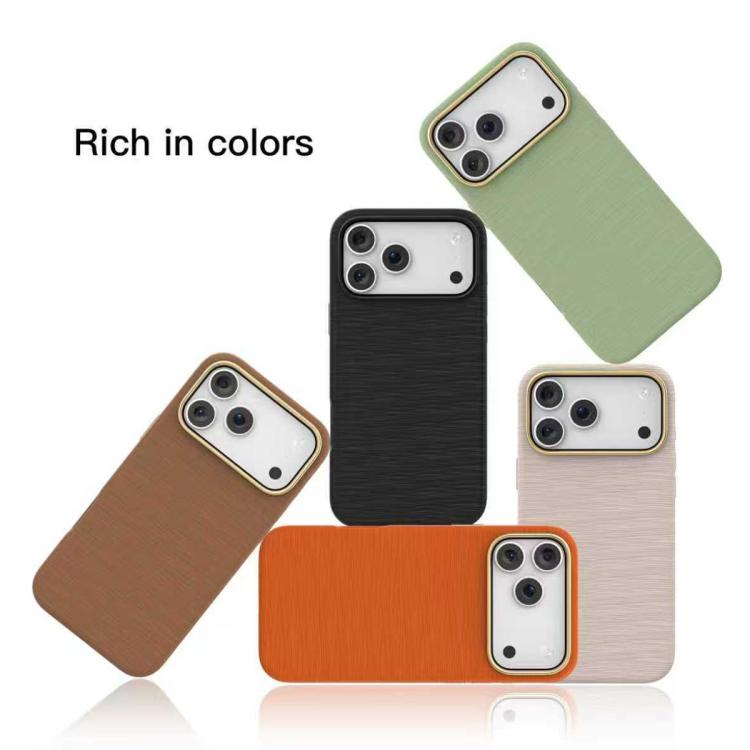 For iPhone 17 Pro Max Mutural Rhyme Series Satin Texture Leather MagSafe Phone Case