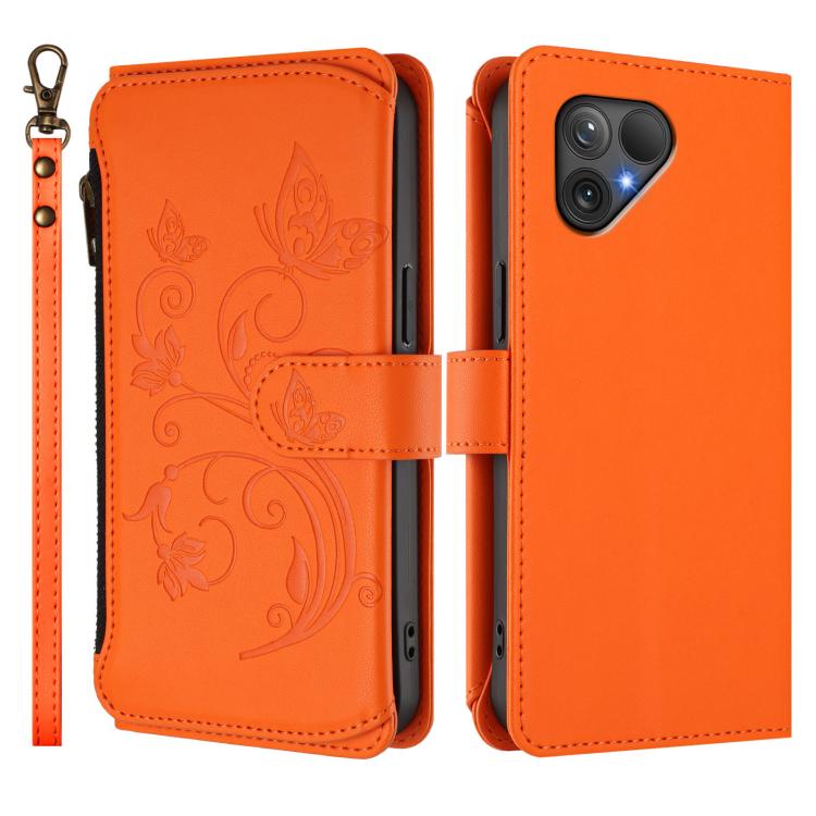 For Fairphone 5 Butterfly Love Flower Multi-card Zipper Wallet Leather Phone Case