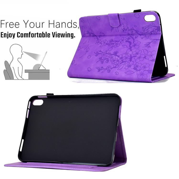 For iPad 2025 / 2022 Plum Blossom Embossed Smart Leather Tablet Case
