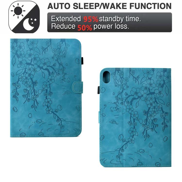 For iPad 2025 / 2022 Plum Blossom Embossed Smart Leather Tablet Case