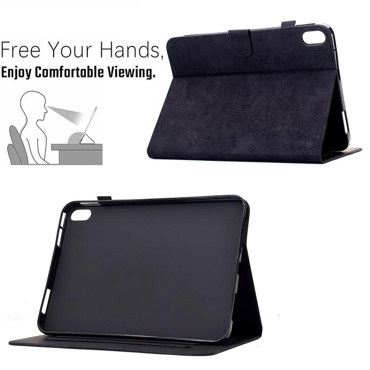 For iPad 2025 / 2022 Plum Blossom Embossed Smart Leather Tablet Case