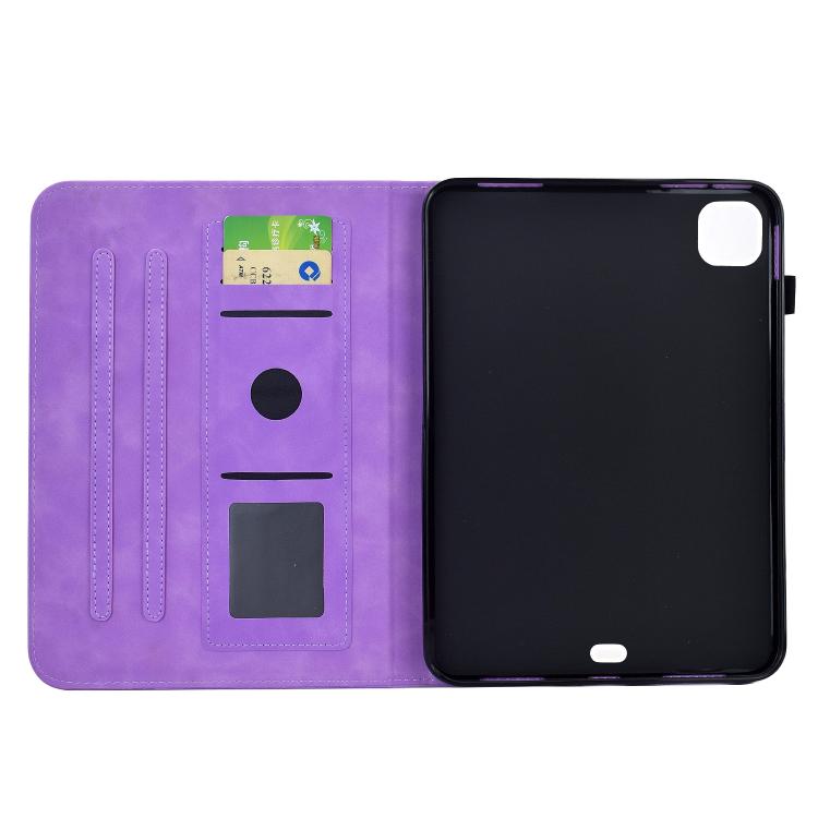 For iPad Air 11 2026 / 2025 / 2024 Plum Blossom Embossed Smart Leather Tablet Case