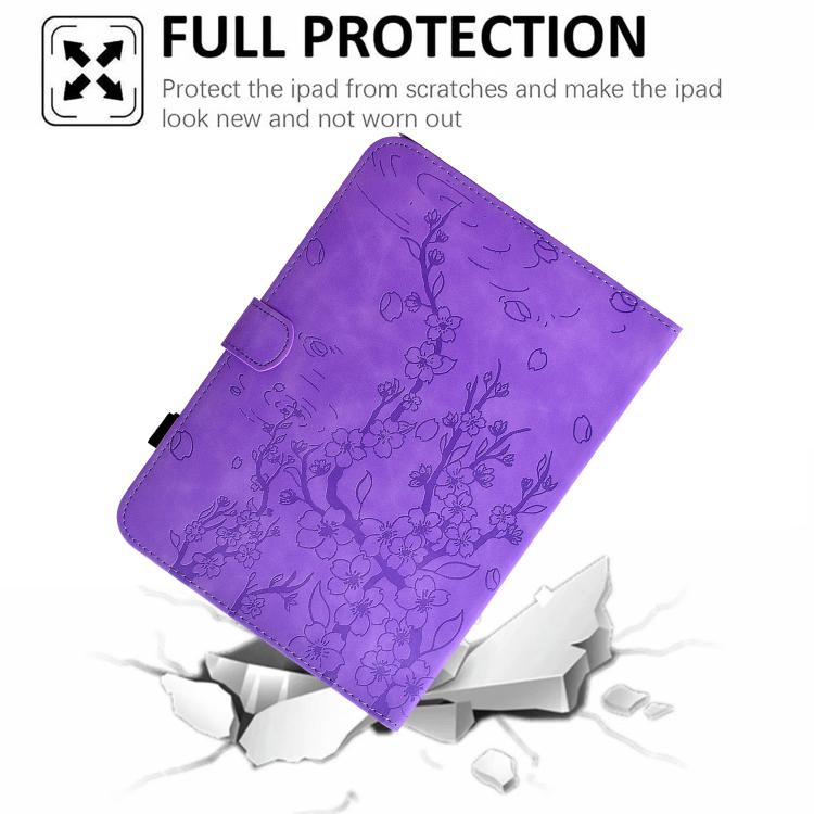 For iPad Air 11 2026 / 2025 / 2024 Plum Blossom Embossed Smart Leather Tablet Case