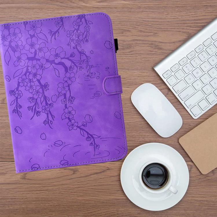 For iPad Air 11 2026 / 2025 / 2024 Plum Blossom Embossed Smart Leather Tablet Case