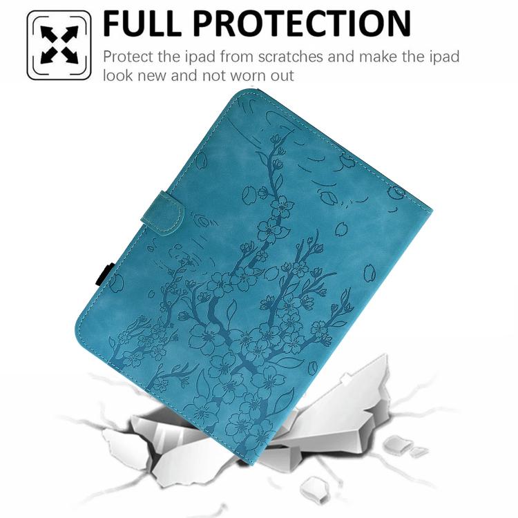 For iPad Air 11 2026 / 2025 / 2024 Plum Blossom Embossed Smart Leather Tablet Case