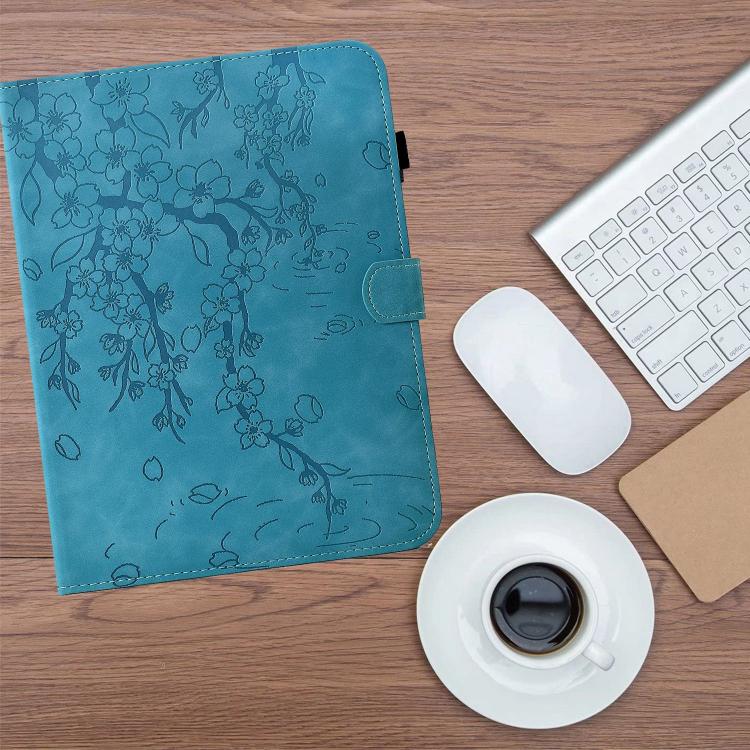 For iPad Air 11 2026 / 2025 / 2024 Plum Blossom Embossed Smart Leather Tablet Case
