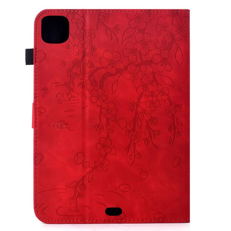 For iPad Air 11 2026 / 2025 / 2024 Plum Blossom Embossed Smart Leather Tablet Case