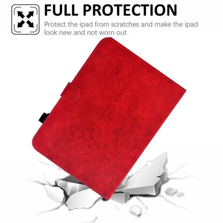 For iPad Air 11 2026 / 2025 / 2024 Plum Blossom Embossed Smart Leather Tablet Case