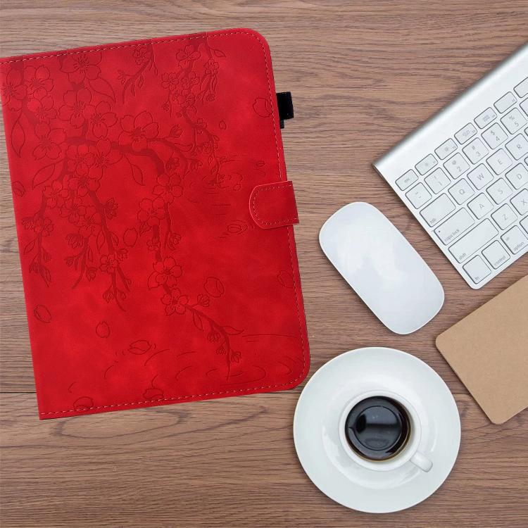 For iPad Air 11 2026 / 2025 / 2024 Plum Blossom Embossed Smart Leather Tablet Case