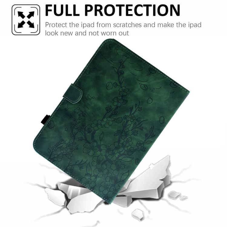 For iPad Air 11 2026 / 2025 / 2024 Plum Blossom Embossed Smart Leather Tablet Case