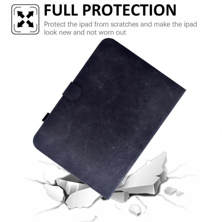 For iPad Air 11 2026 / 2025 / 2024 Plum Blossom Embossed Smart Leather Tablet Case