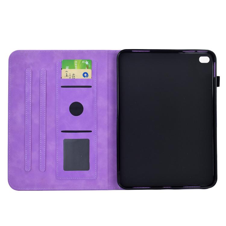 For iPad 9.7 2018 / 2017 Plum Blossom Embossed Smart Leather Tablet Case