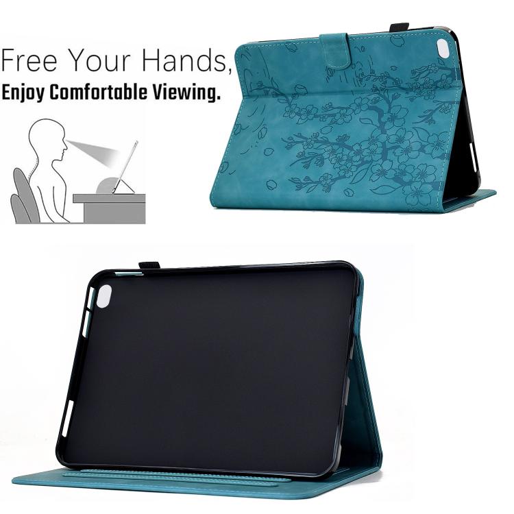 For iPad 9.7 2018 / 2017 Plum Blossom Embossed Smart Leather Tablet Case