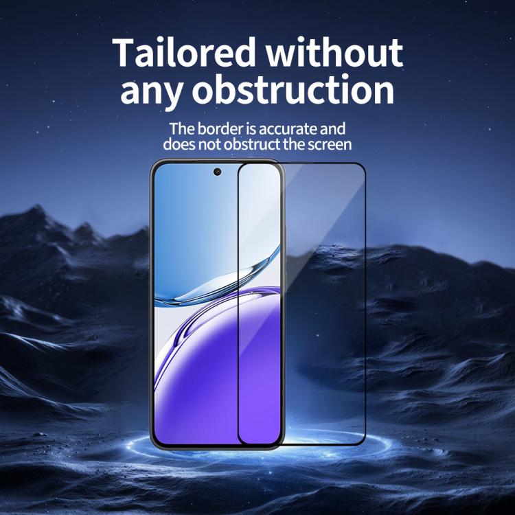 For OPPO A3i Do As You Wish Silk Screen Printed HD Tempered Glass Film - Black