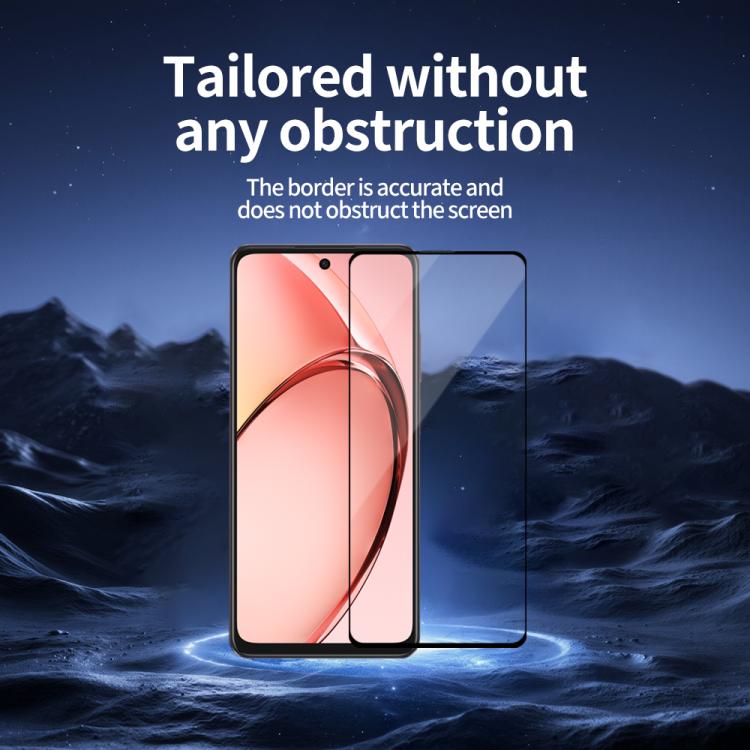 For OPPO A3 5G Do As You Wish Silk Screen Printed HD Tempered Glass Film - Black
