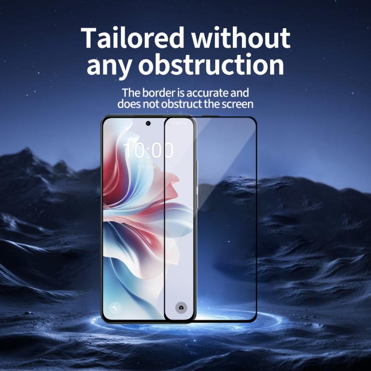 For OPPO Reno11 PJH110 Do As You Wish Silk Screen Printed HD Tempered Glass Film - Black