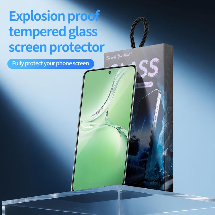 For OPPO K12 Do As You Wish Silk Screen Printed HD Tempered Glass Film - Black