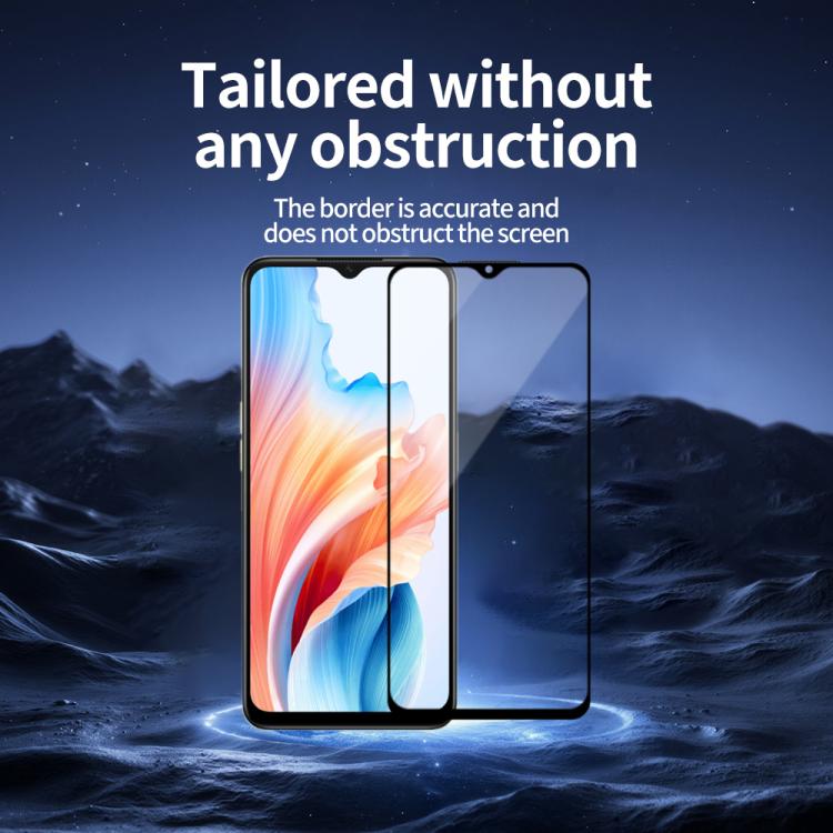 For OPPO A2m Do As You Wish Silk Screen Printed HD Tempered Glass Film - Black