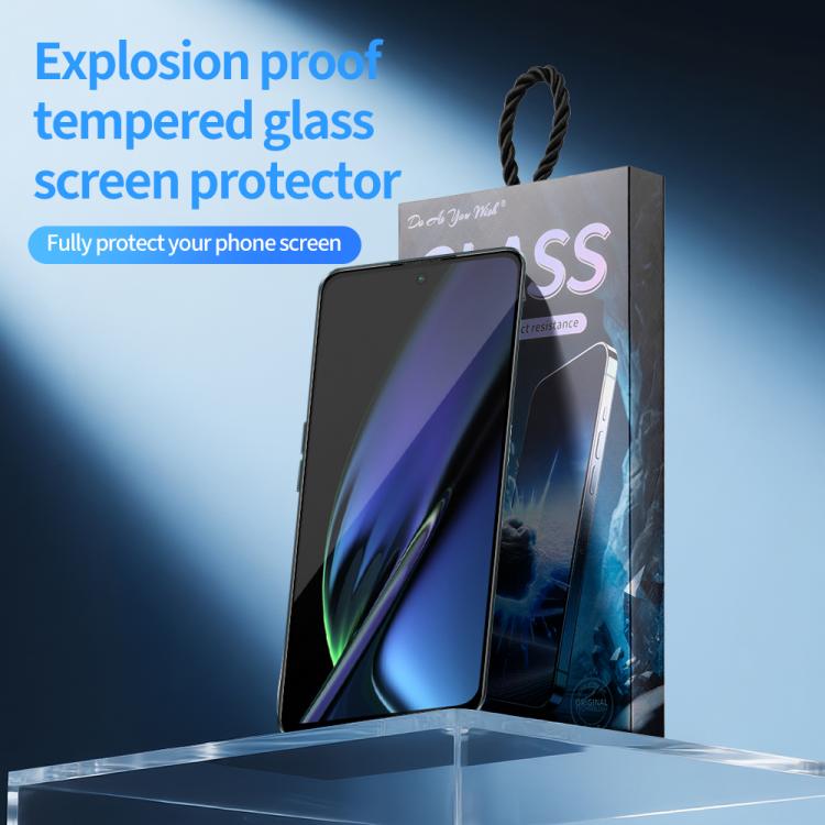 For OPPO K11x Do As You Wish Silk Screen Printed HD Tempered Glass Film - Black