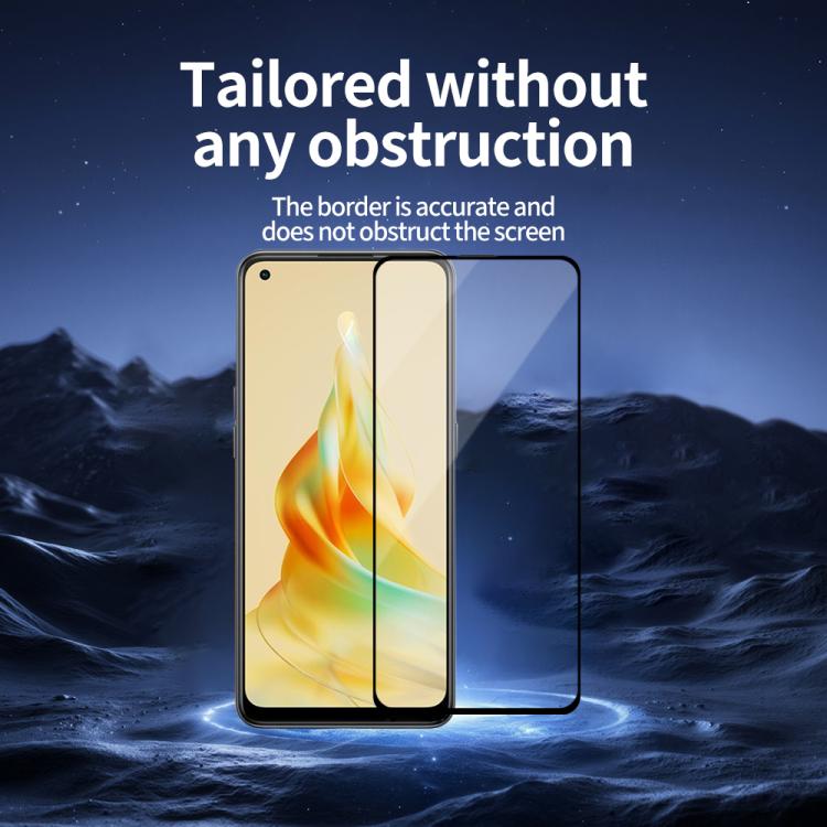 For OPPO Reno8 T 4G Do As You Wish Silk Screen Printed HD Tempered Glass Film - Black