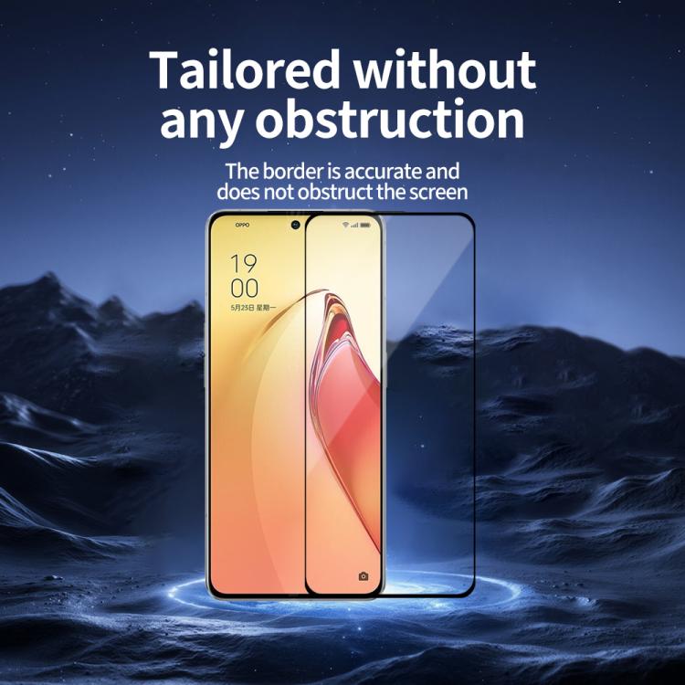 For OPPO Reno8 Pro+ Do As You Wish Silk Screen Printed HD Tempered Glass Film - Black
