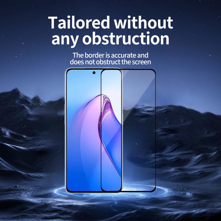 For OPPO Reno8 Pro Do As You Wish Silk Screen Printed HD Tempered Glass Film - Black
