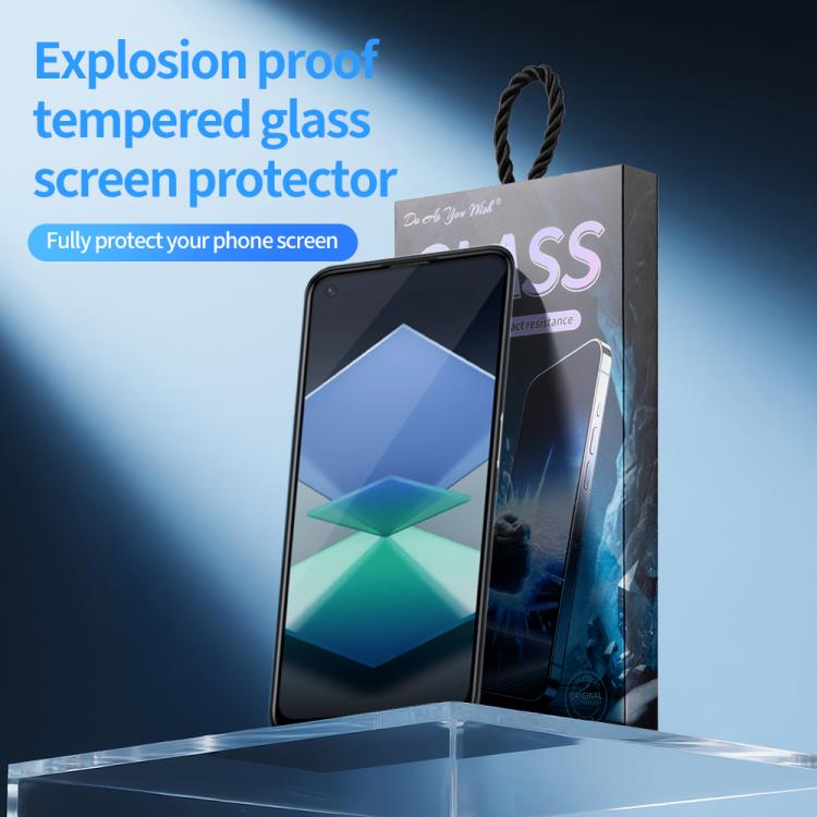 For OPPO K10 Pro Do As You Wish Silk Screen Printed HD Tempered Glass Film - Black
