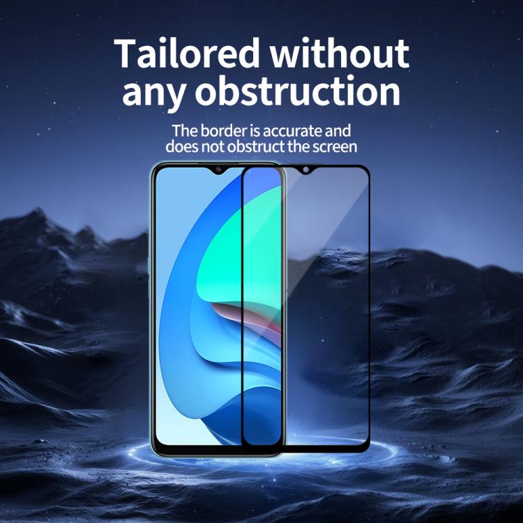 For OPPO A56 5G Do As You Wish Silk Screen Printed HD Tempered Glass Film - Black