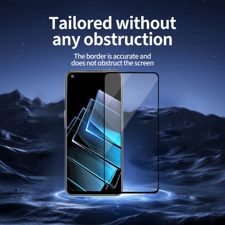 For OPPO K9x Do As You Wish Silk Screen Printed HD Tempered Glass Film - Black