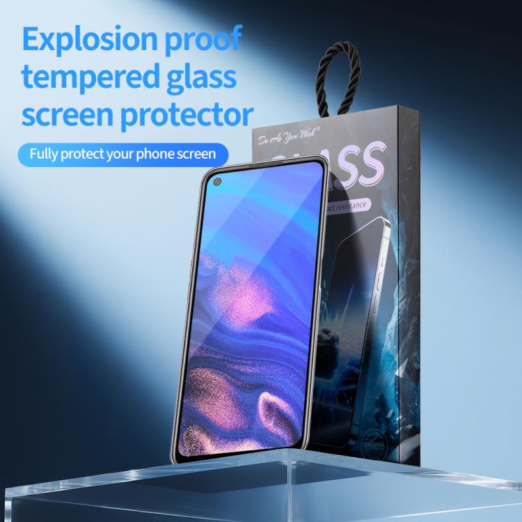 For OPPO K9s Do As You Wish Silk Screen Printed HD Tempered Glass Film - Black
