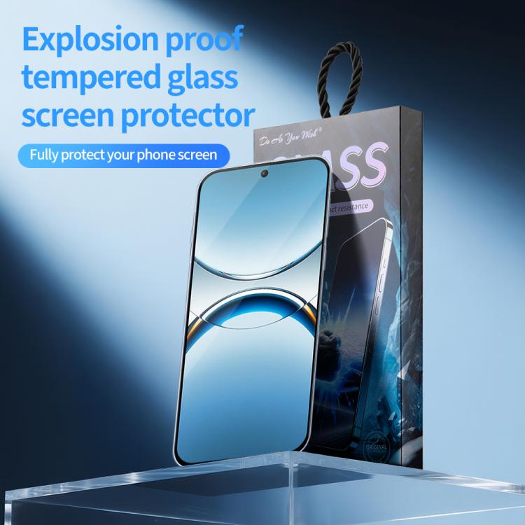 For OPPO Find X8 Do As You Wish Silk Screen Printed HD Tempered Glass Film - Black
